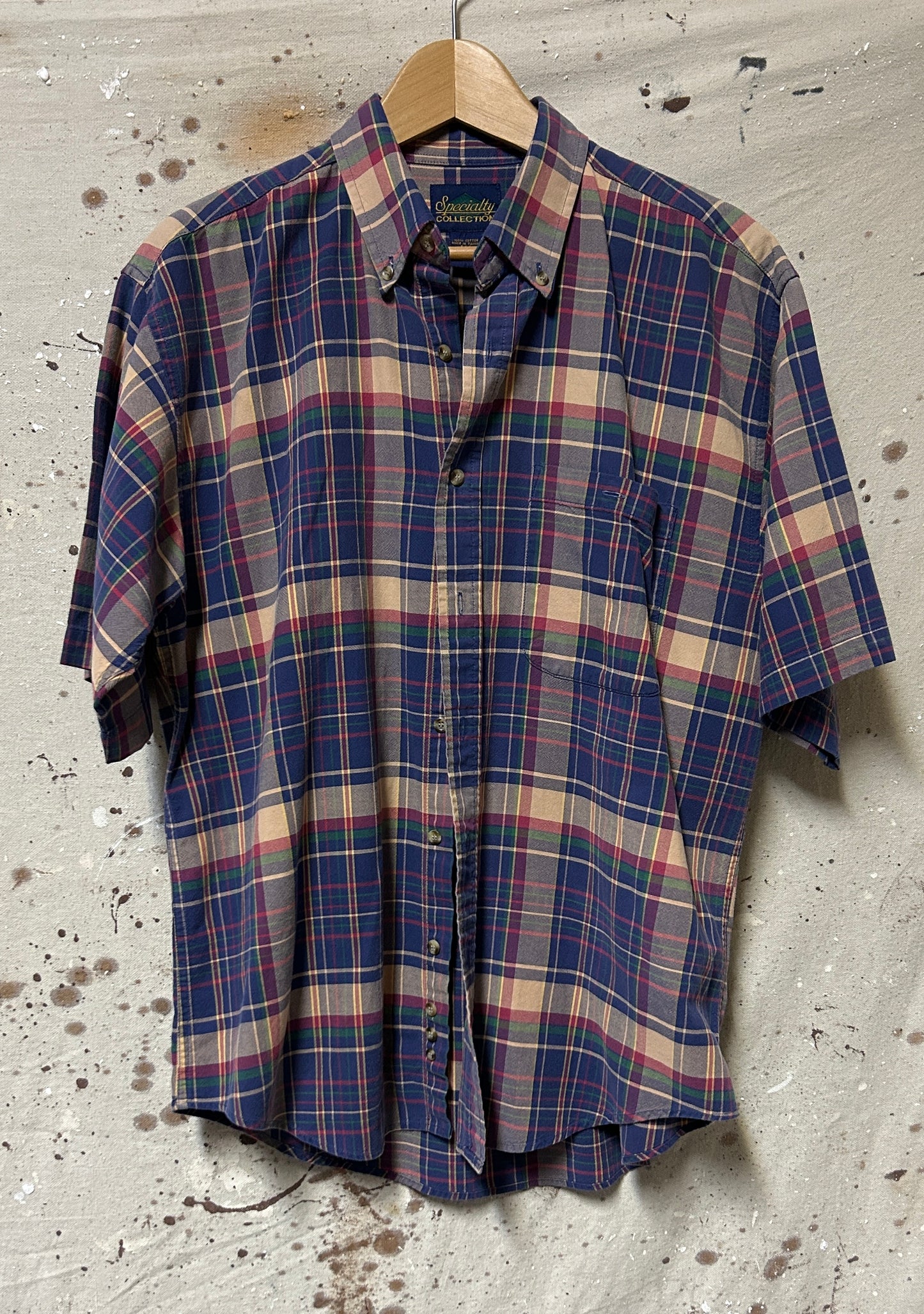 Specialty Collection Short sleeve button down shirt Medium Cotton