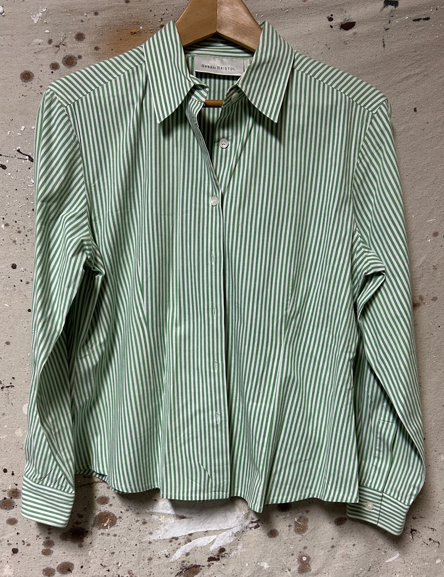 Susan Bristol Long sleeve button down shirt Small Medium