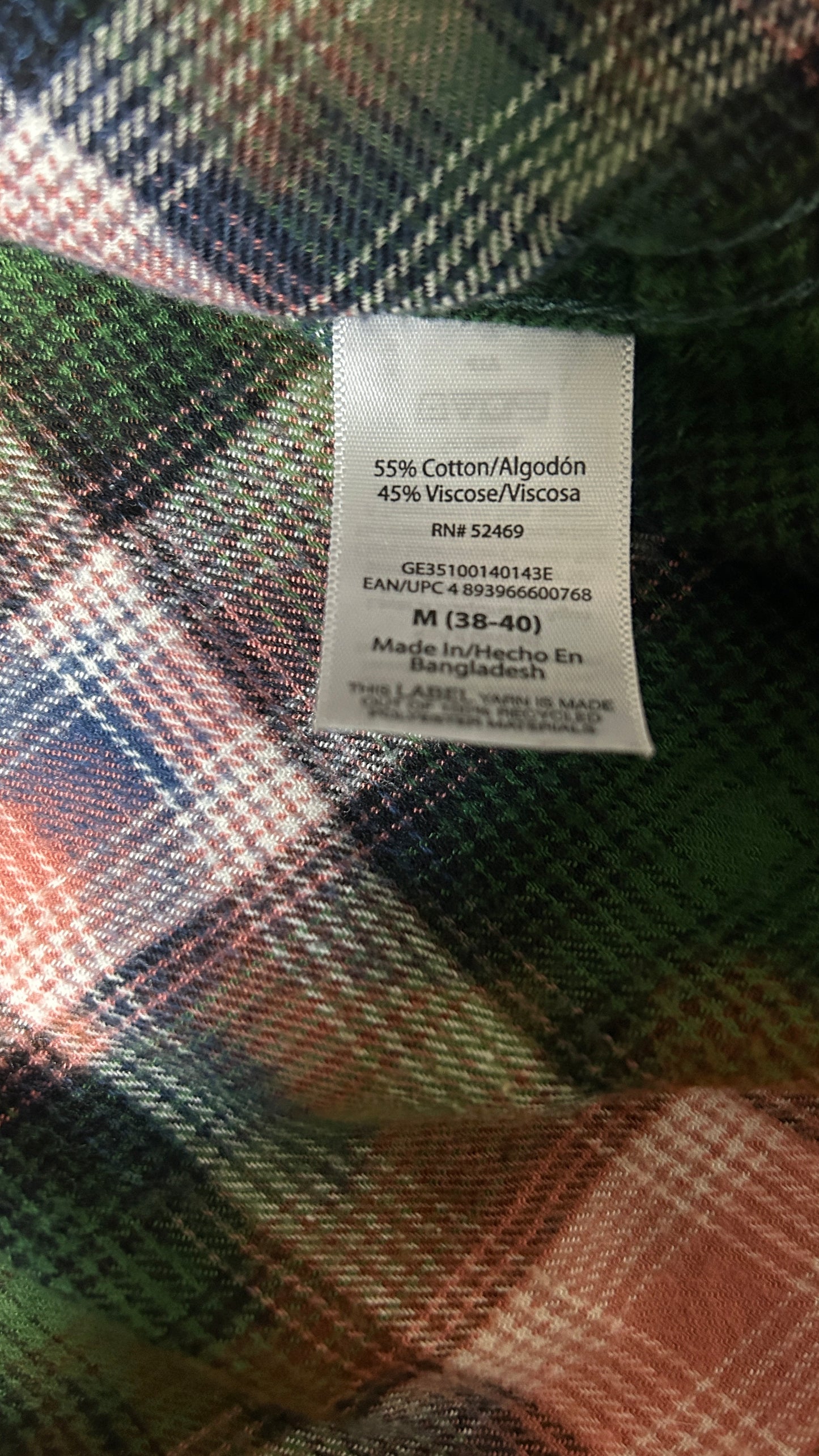 Supply Society Long sleeve button down shirt Medium green pink
