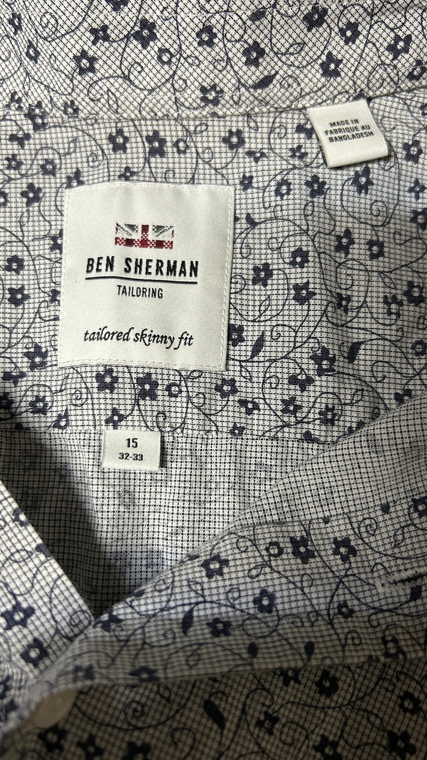 Ben Sherman Long sleeve button down shirt 15 (32-33) Cotton