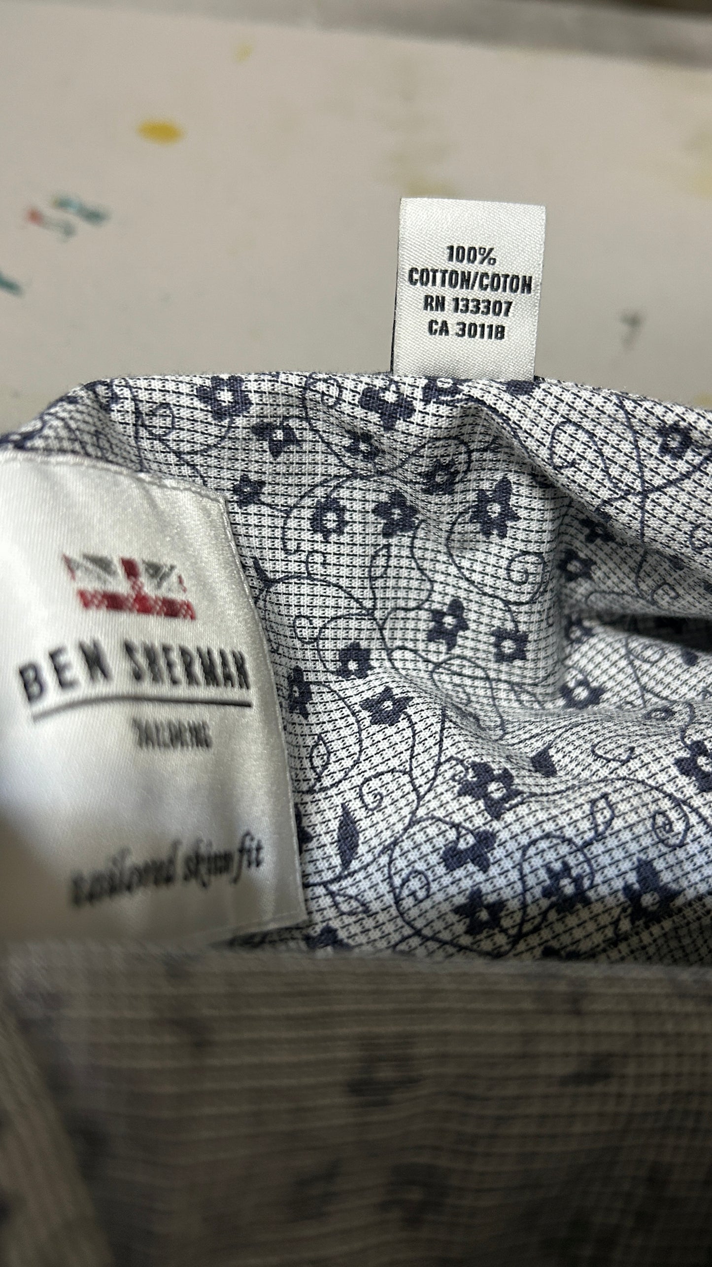 Ben Sherman Long sleeve button down shirt 15 (32-33) Cotton