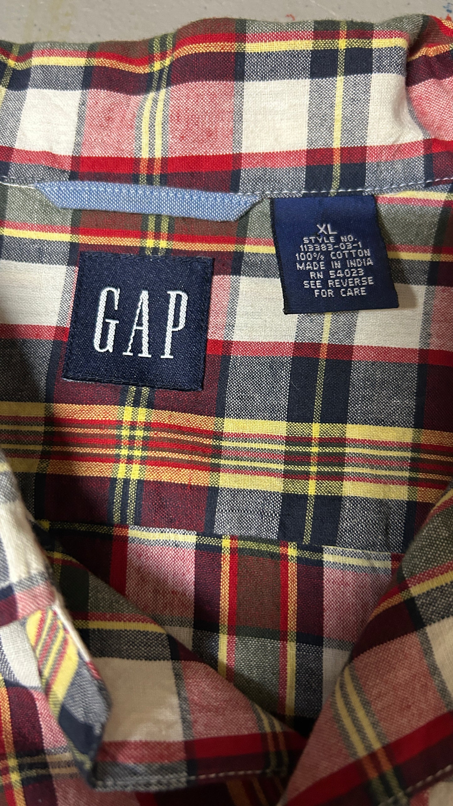 Gap Short sleeve button down shirt XL Cotton