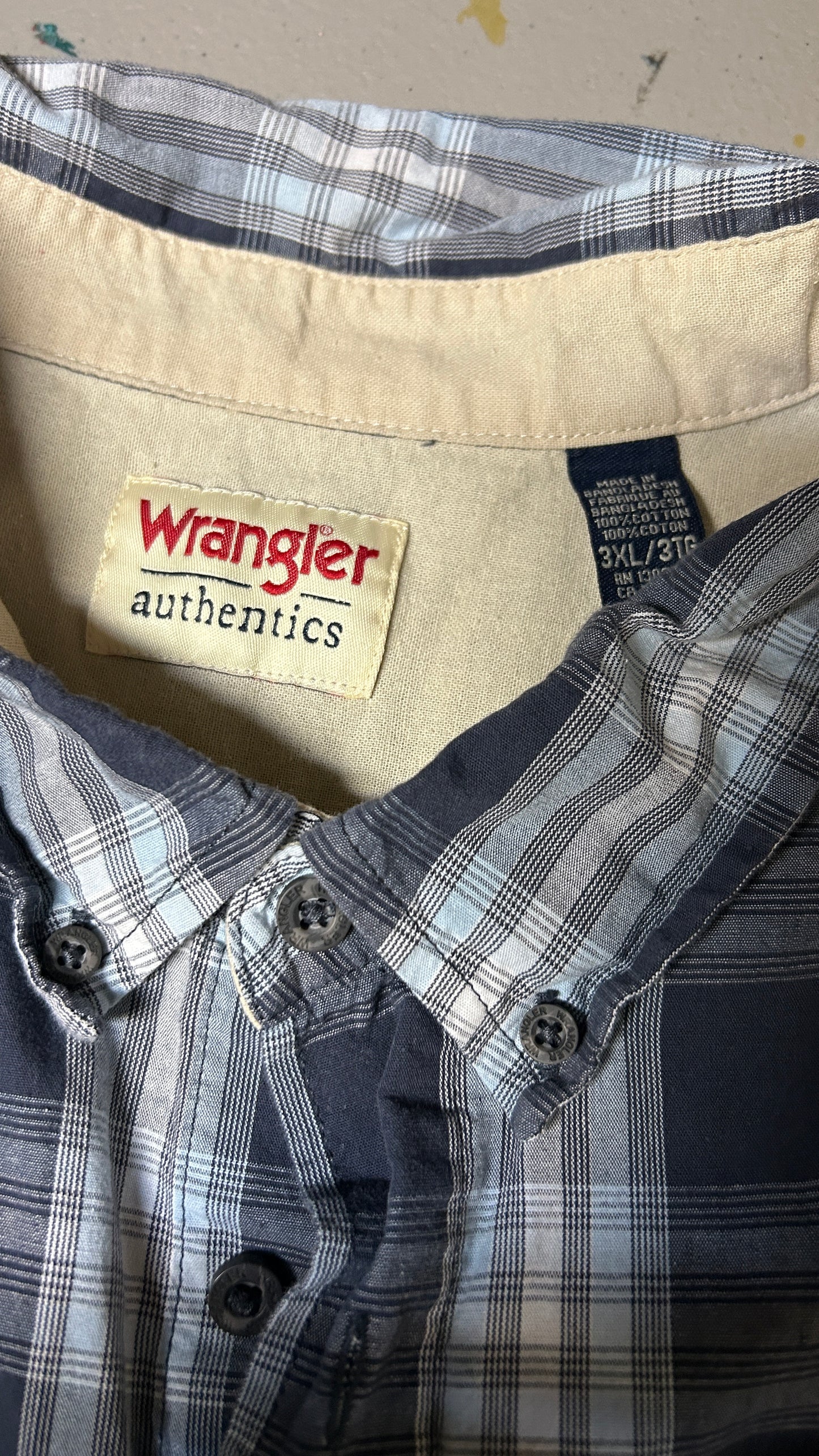 Wrangler Short sleeve button down shirt 3XL Cotton