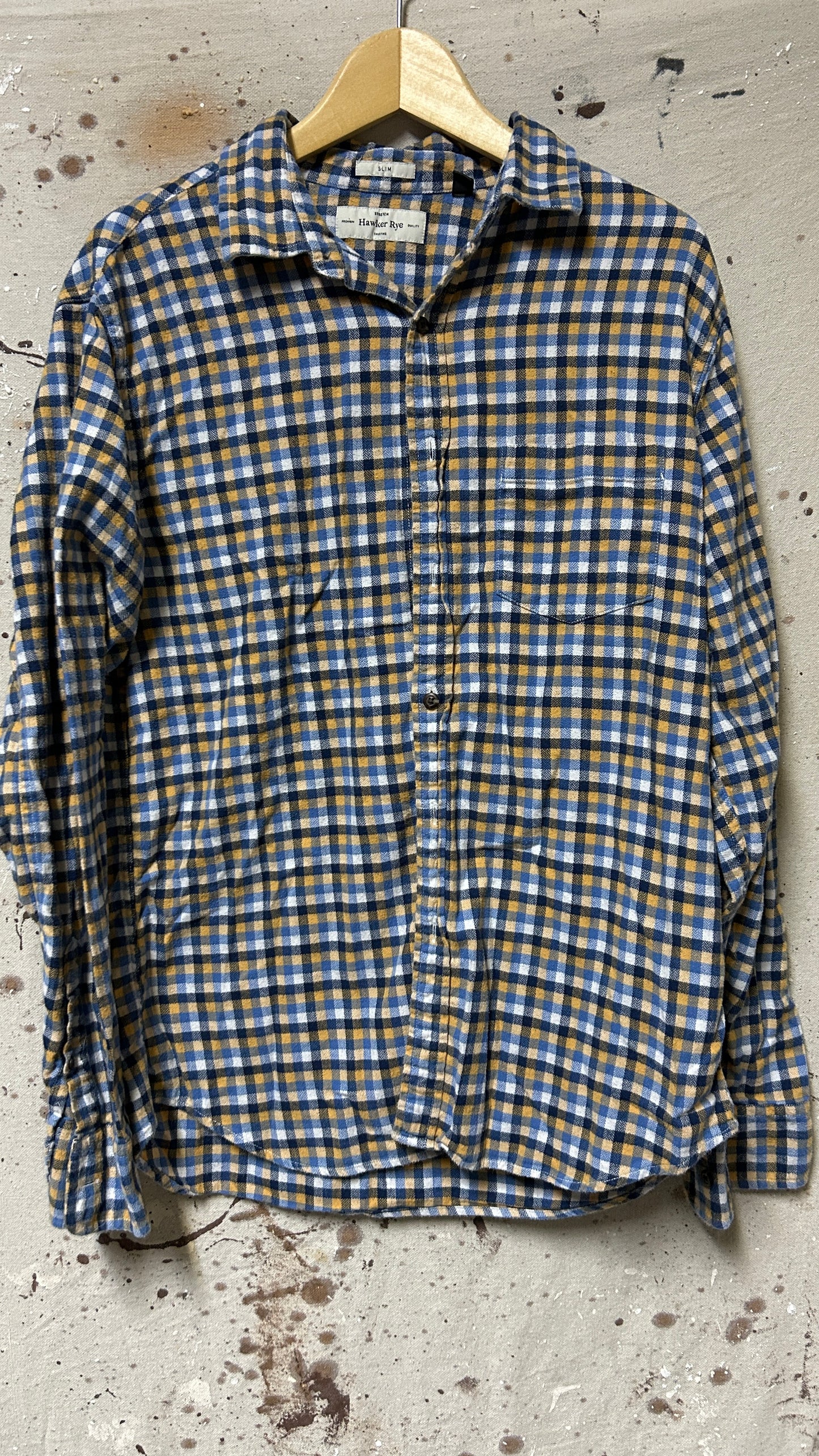 Hawker Rye Long sleeve button down shirt Large Cotton