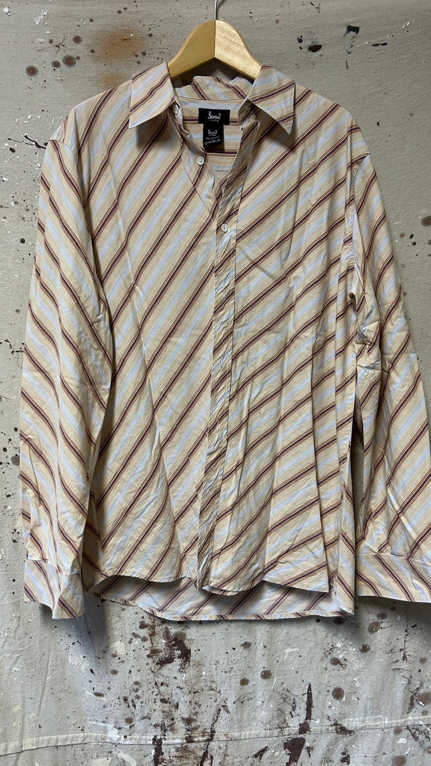 Seven 7 Long sleeve button down shirt XL Cotton