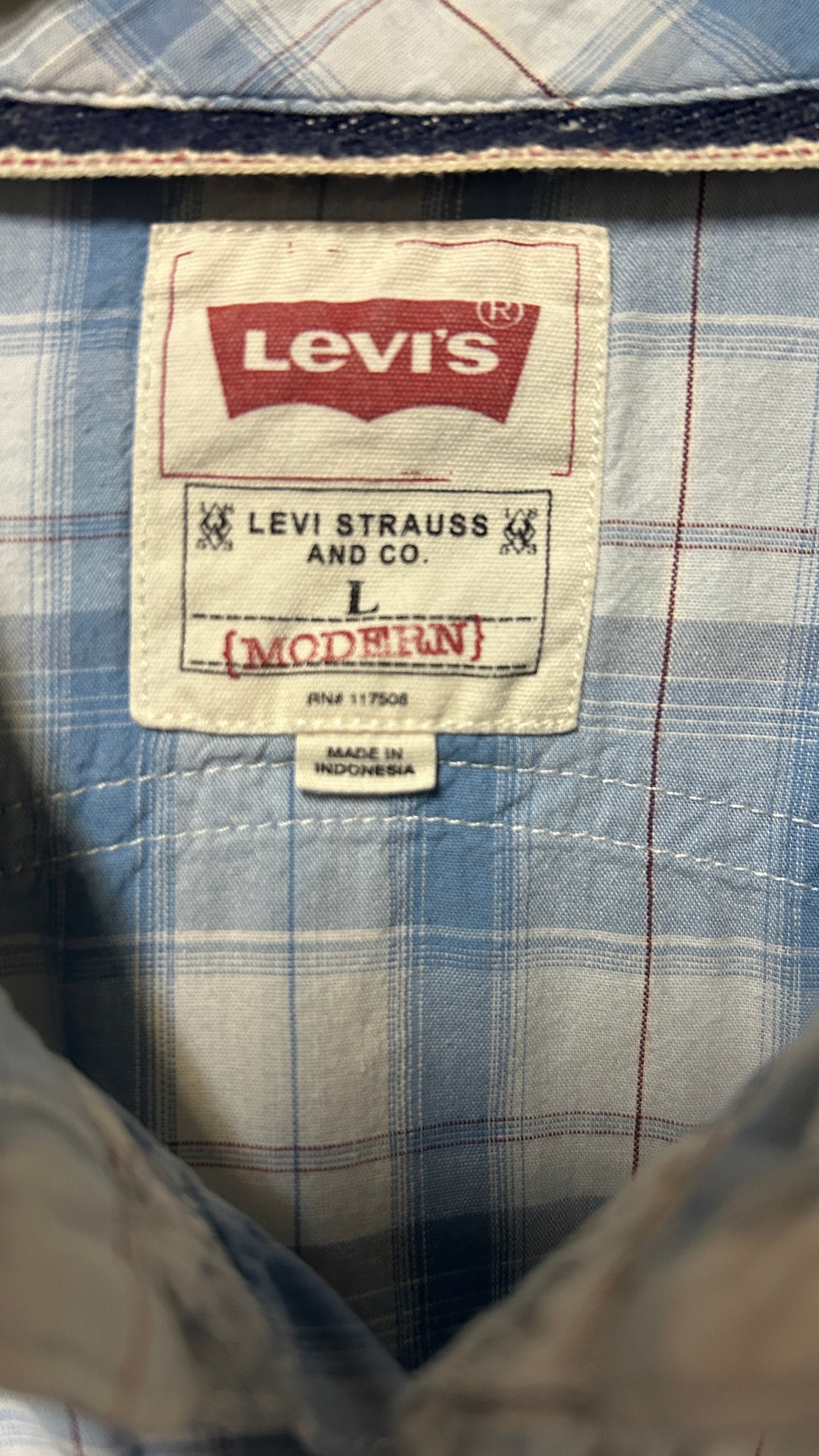 Levi’s Short sleeve button down shirt Large Cotton