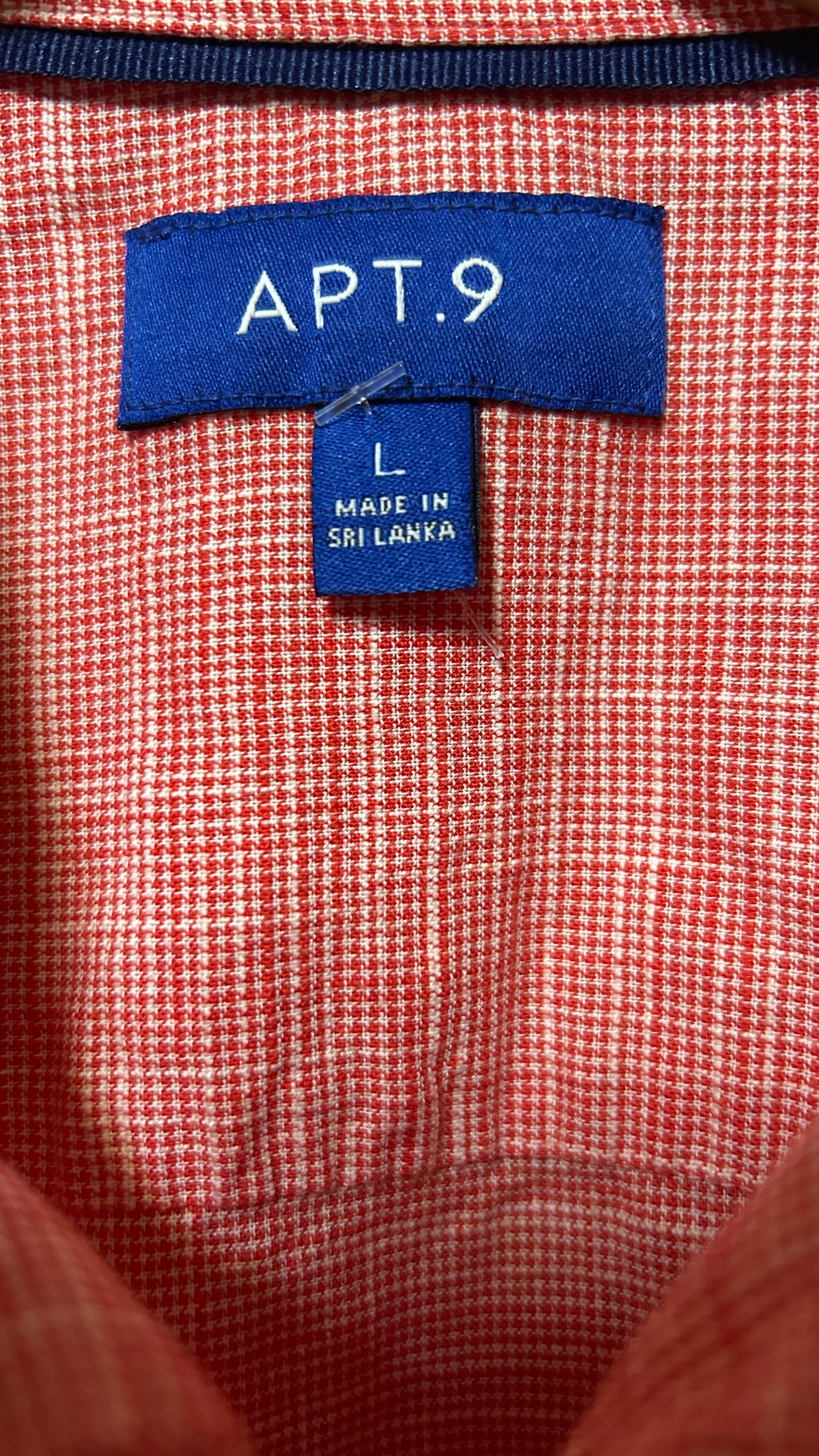Apt. 9 Long sleeve button down shirt Large Cotton Salmon