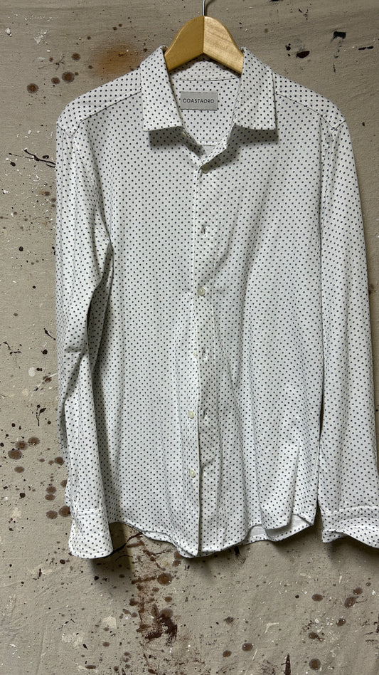 Coastaoro Long sleeve button down shirt Small White