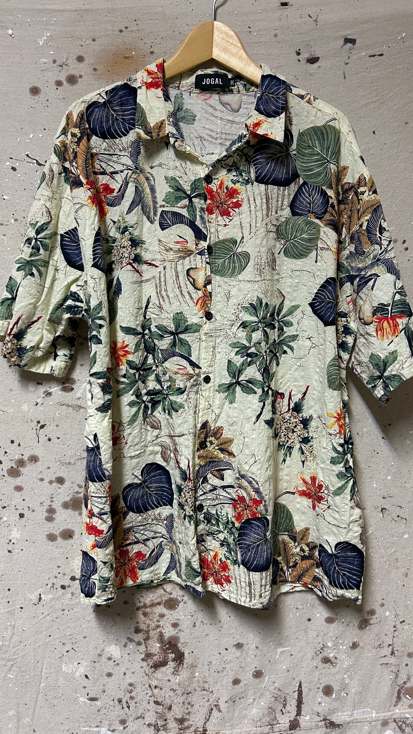 Jogal Short sleeve button down shirt 3XL (!)