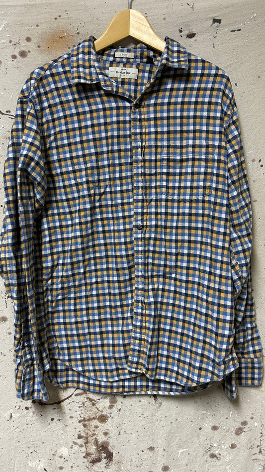 Hawker Rye Long sleeve button down shirt Large Cotton