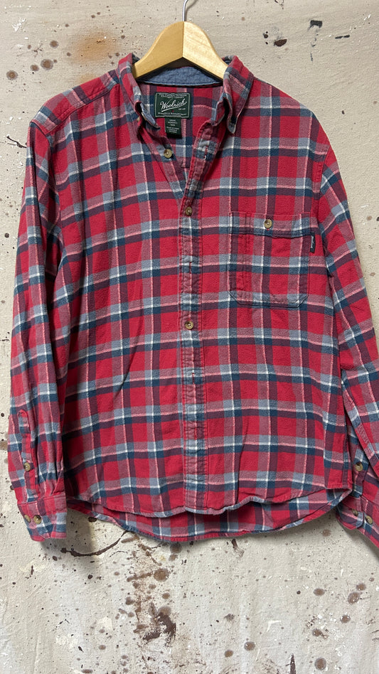 Woolrich Long sleeve button down shirt Medium Plaid Red
