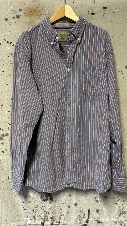 Sonoma Long sleeve button down shirt XL Gray