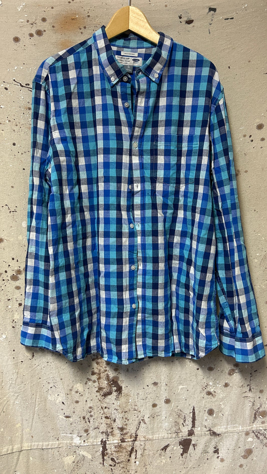 Old Navy Long sleeve button down shirt XL Blue