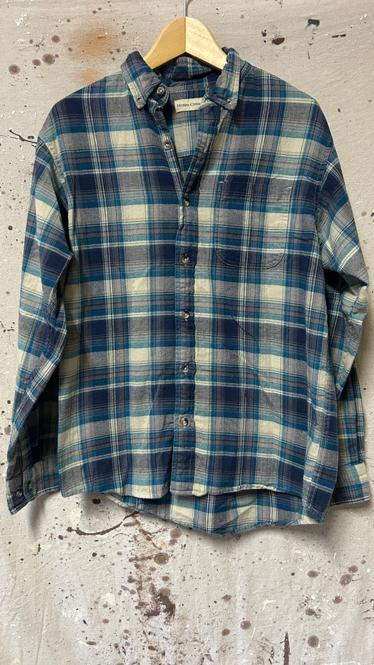 Hobbs Creek Long sleeve button down shirt Large Plaid Blue