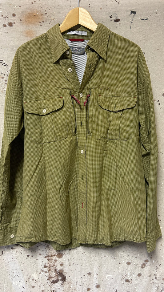 Orvis Troutbum Long sleeve button down shirt Medium Cotton