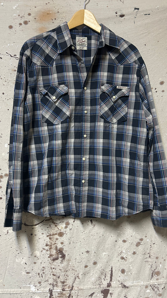 Lucky Brand long sleeve button down shirt Large Cotton