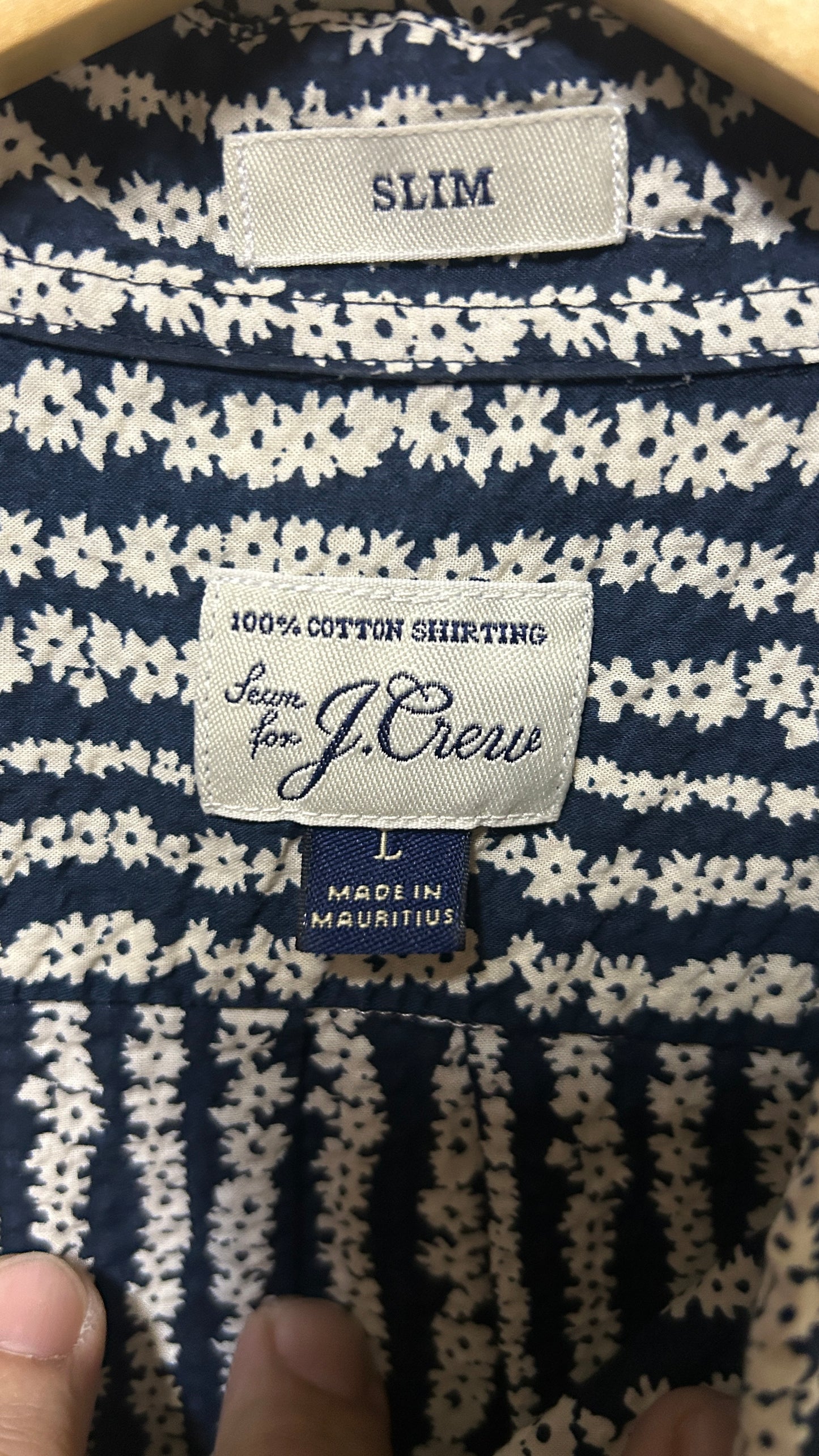 J. Crew Short sleeve button down shirt Large Cotton